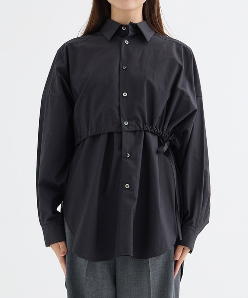 ミュージシャン Layered Coller Blouse [WH/] UJOH/ウジョー】Layered Shirt/レイヤードシャツ（シャツ