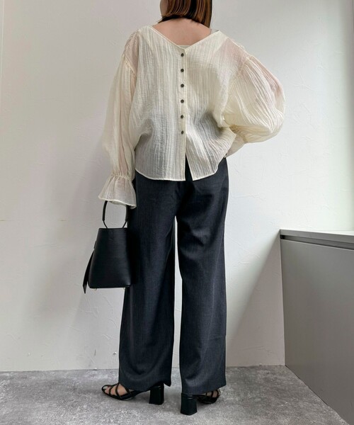 fredy emue（フレディエミュ）の「TRウエストシャーリングセミワイドパンツ（その他パンツ・レディース・ブラック/グレー/グレー系その他・38/36）」の7枚目の写真