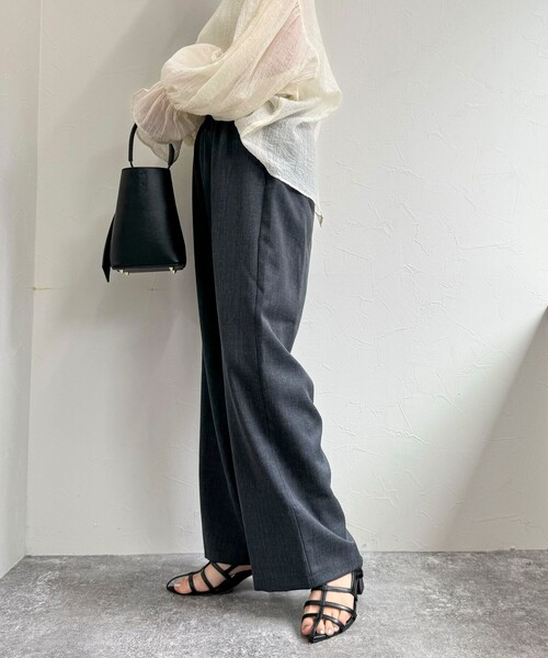 fredy emue（フレディエミュ）の「TRウエストシャーリングセミワイドパンツ（その他パンツ・レディース・ブラック/グレー/グレー系その他・38/36）」の10枚目の写真