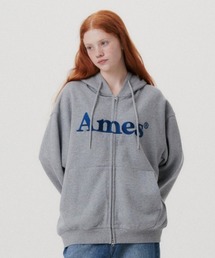 AMESWORLDWIDE（アメスワールドワイド）の「A'GEM/9 × .kom 『AMESWORLDWIDE/アメスワールドワイド』 BASIC LOGO HOODIE ZIP UP/ベーシックロゴ フード ジップアップ（パーカー）」