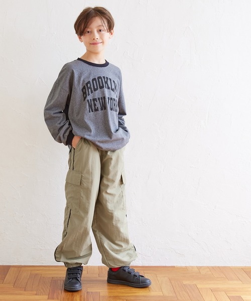 coca（coca）（コカ）の「キッズ サイドラインパラシュートカーゴパンツ（カーゴパンツ・キッズ・アイボリー/ブラック/ベージュ・120/130/140/150）」の8枚目の写真