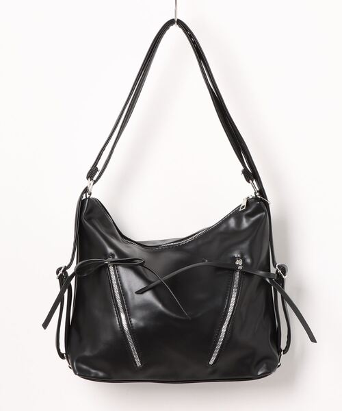 apres jour(アプレジュール)の「【apres jour×ARIAZ】2WAYリボンデザインバッグ(ショルダーバッグ・レディース・ブラック/ライトピンク/オフホワイト/シルバー・FREE)」の6枚目の写真