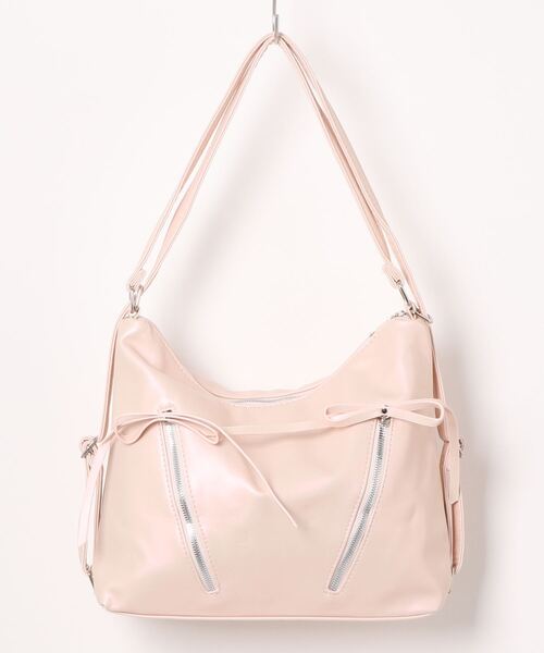 apres jour(アプレジュール)の「【apres jour×ARIAZ】2WAYリボンデザインバッグ(ショルダーバッグ・レディース・ブラック/ライトピンク/オフホワイト/シルバー・FREE)」の7枚目の写真