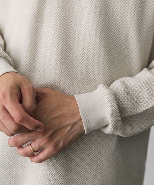 LACOSTE(ラコステ)の「『別注』LACOSTE×DOORS thick pique mock Long-Sleeve(Tシャツ/カットソー・メンズ・アイボリー/スミクロ/グリーン/バーガンディー・3/4/5)」の10枚目の写真