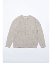 ベクム VEQUM VEQUM BIAS BUTTON KNIT ニット 長袖 VEQUM】FIT RIB OPEN KNIT