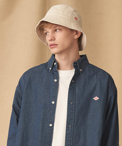 DANTON（ダントン）の「COTTON DRILL BUCKET HAT（ハット・レディース・ブラック/チャコール/オートミール・F）」の4枚目の写真