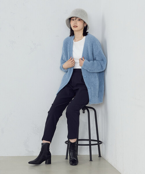 COMME CA MODELS（コムサモデルズ）の「【美しいベーシックパンツ】裏起毛テーパードパンツ（その他パンツ・レディース・ブラック/チャコール/ネイビー/ベージュ・X-SMALL/SMALL/MEDIUM/LARGE/X-LARGE）」の7枚目の写真