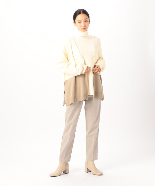 COMME CA MODELS（コムサモデルズ）の「【美しいベーシックパンツ】裏起毛テーパードパンツ（その他パンツ・レディース・ブラック/チャコール/ネイビー/ベージュ・X-SMALL/SMALL/MEDIUM/LARGE/X-LARGE）」の13枚目の写真