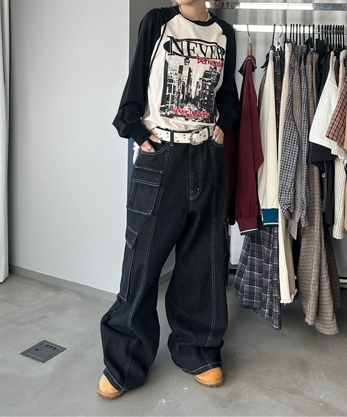 sedacle(セダクル)の「カーゴワイドデニム(デニムパンツ・メンズ・インディゴブルー/ブルー/ブラック・SMALL/MEDIUM/LARGE)」の7枚目の写真