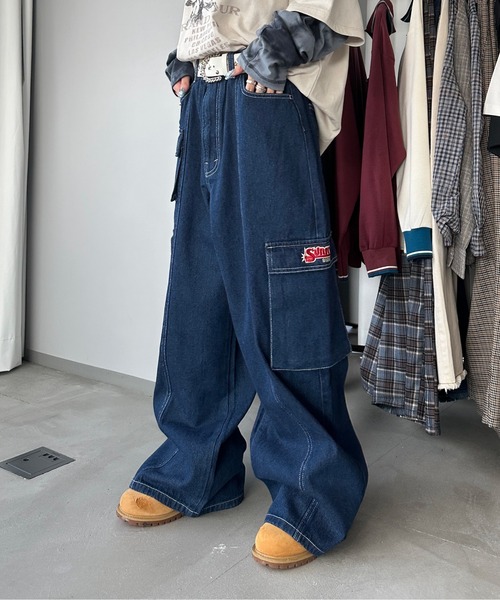 sedacle(セダクル)の「カーゴワイドデニム(デニムパンツ・メンズ・インディゴブルー/ブルー/ブラック・SMALL/MEDIUM/LARGE)」の18枚目の写真