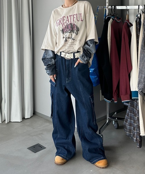 sedacle(セダクル)の「カーゴワイドデニム(デニムパンツ・メンズ・インディゴブルー/ブルー/ブラック・SMALL/MEDIUM/LARGE)」の20枚目の写真