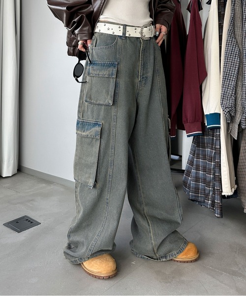 sedacle(セダクル)の「カーゴワイドデニム(デニムパンツ・メンズ・インディゴブルー/ブルー/ブラック・SMALL/MEDIUM/LARGE)」の11枚目の写真