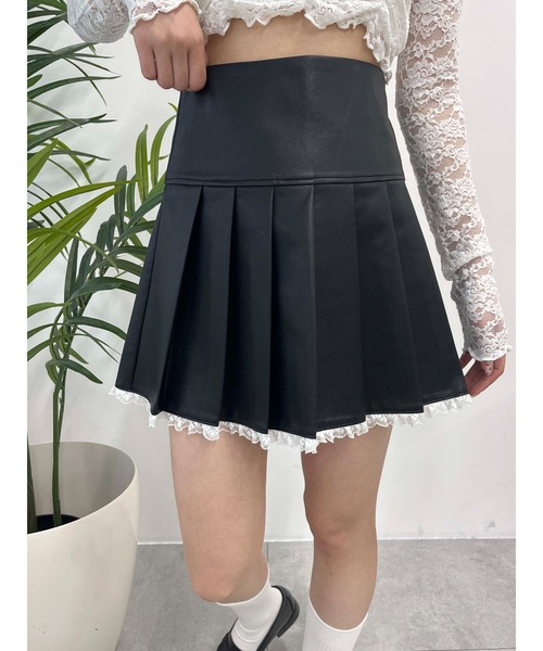 セール】【PHILLY】レースパイピングPUスカート（スカート）｜PHILLY