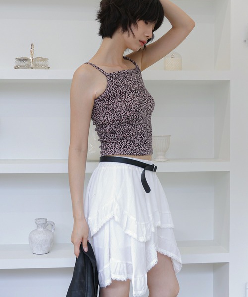 UNE MANSION（ユヌマンション）の「アンバランスティアードフリルレースユニークミニスカート（スカート・レディース・アイボリー/ブラック・FREE）」の15枚目の写真