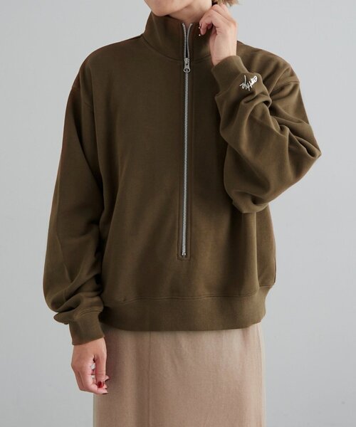 【セール】オーガニックコットンハーフZipスウェット（Tシャツ/カットソー）｜earthy（アーシー）