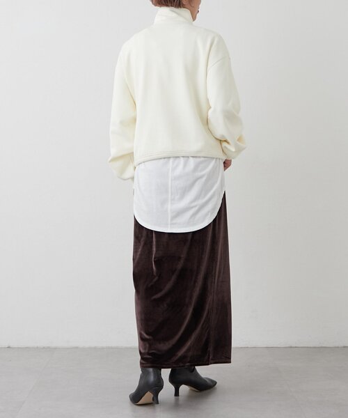 【セール】オーガニックコットンハーフZipスウェット（Tシャツ/カットソー）｜earthy（アーシー）