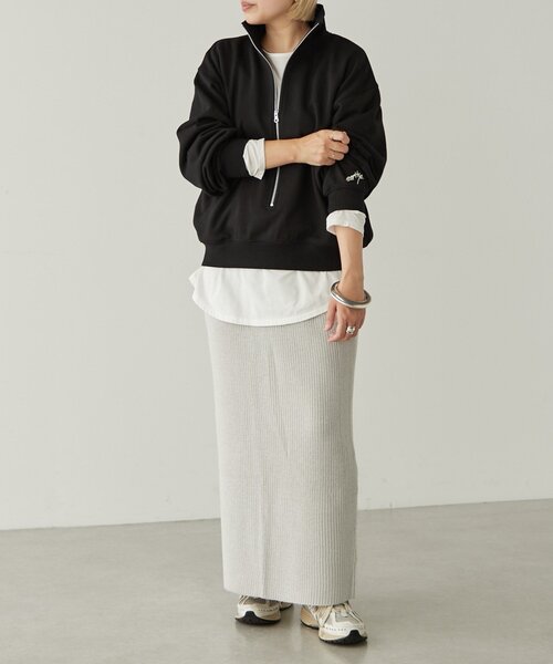 【セール】オーガニックコットンハーフZipスウェット（Tシャツ/カットソー）｜earthy（アーシー）