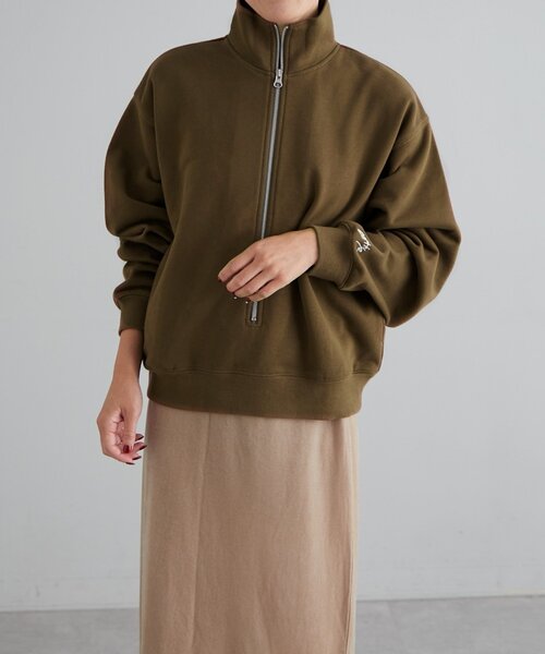 【セール】オーガニックコットンハーフZipスウェット（Tシャツ/カットソー）｜earthy（アーシー）