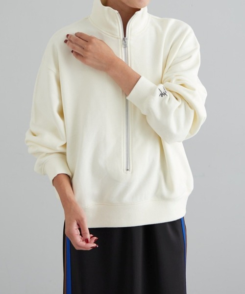 【セール】オーガニックコットンハーフZipスウェット（Tシャツ/カットソー）｜earthy（アーシー）