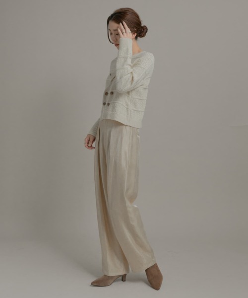 URBAN RESEARCH Sonny Label(アーバンリサーチサニーレーベル)の「シャイニーツイルサテンパンツ(その他パンツ・レディース・ブラウン/イエロー系その他・38/36)」の7枚目の写真