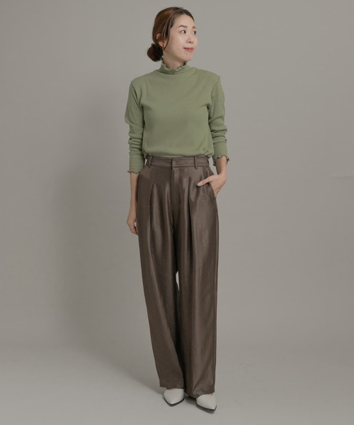 URBAN RESEARCH Sonny Label(アーバンリサーチサニーレーベル)の「シャイニーツイルサテンパンツ(その他パンツ・レディース・ブラウン/イエロー系その他・38/36)」の13枚目の写真