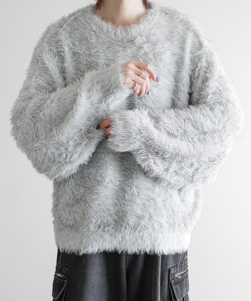 美品♡Spick & Span チャイニーズラクーン　ファー　ニット　グレー 美品♡Spick & Span チャイニーズラクーン ファー ニット グレー