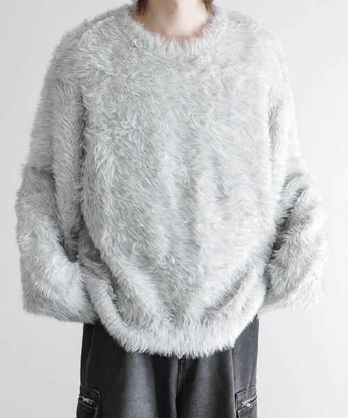 KUUUPY（クーピー）の「Feather Yarn Short Knit - フェザーヤーンショートニット（ニット/セーター・メンズ・ブラック/グレー・LARGE/MEDIUM/SMALL）」の15枚目の写真