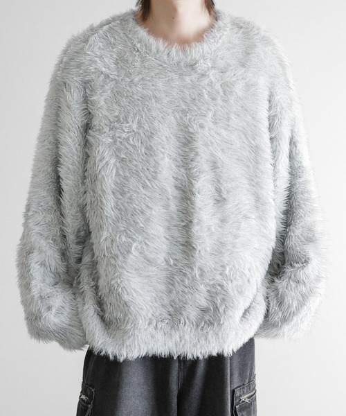 KUUUPY（クーピー）の「Feather Yarn Short Knit - フェザーヤーンショートニット（ニット/セーター・メンズ・ブラック/グレー・LARGE/MEDIUM/SMALL）」の12枚目の写真