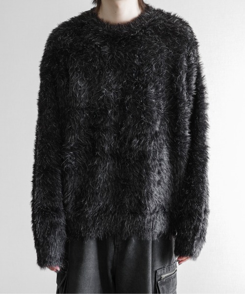 KUUUPY（クーピー）の「Feather Yarn Short Knit - フェザーヤーンショートニット（ニット/セーター・メンズ・ブラック/グレー・LARGE/MEDIUM/SMALL）」の19枚目の写真