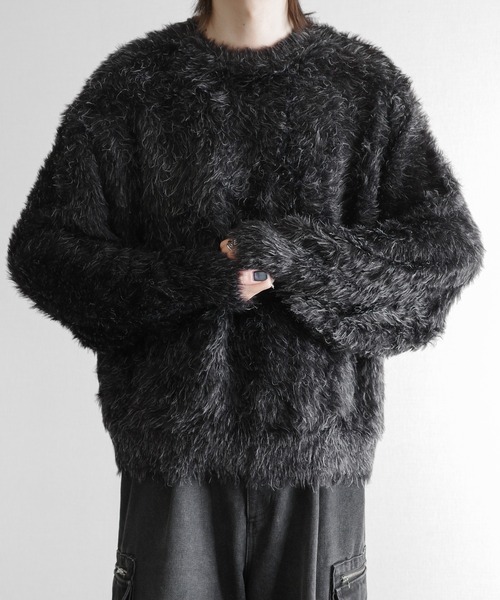 KUUUPY（クーピー）の「Feather Yarn Short Knit - フェザーヤーンショートニット（ニット/セーター・メンズ・ブラック/グレー・LARGE/MEDIUM/SMALL）」の18枚目の写真