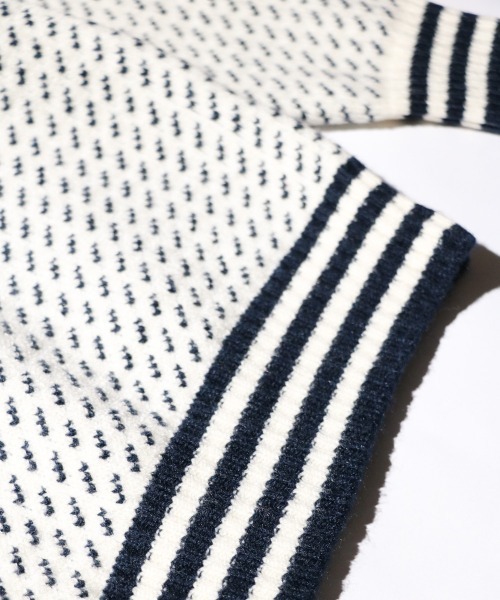 SUNNY SPORTS(サニースポーツ)の「SUNNY SPORTS / サニースポーツ BIRD’S EYE CREW SWEATER バーズアイ クルーネック セーター(ニット/セーター・メンズ・ホワイト/ネイビー/チャコールグレー・MEDIUM/LARGE/X-SMALL)」の15枚目の写真