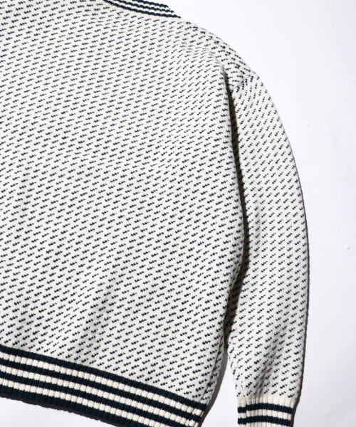 SUNNY SPORTS(サニースポーツ)の「SUNNY SPORTS / サニースポーツ BIRD’S EYE CREW SWEATER バーズアイ クルーネック セーター(ニット/セーター・メンズ・ホワイト/ネイビー/チャコールグレー・MEDIUM/LARGE/X-SMALL)」の18枚目の写真