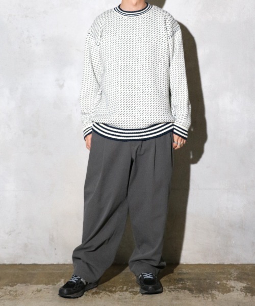 SUNNY SPORTS(サニースポーツ)の「SUNNY SPORTS / サニースポーツ BIRD’S EYE CREW SWEATER バーズアイ クルーネック セーター(ニット/セーター・メンズ・ホワイト/ネイビー/チャコールグレー・MEDIUM/LARGE/X-SMALL)」の10枚目の写真