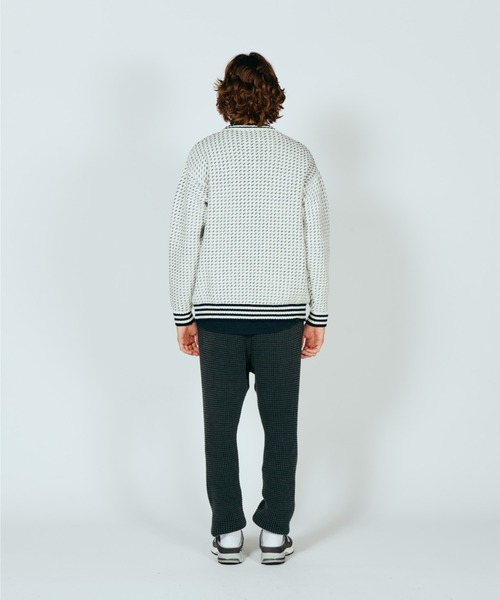 SUNNY SPORTS(サニースポーツ)の「SUNNY SPORTS / サニースポーツ BIRD’S EYE CREW SWEATER バーズアイ クルーネック セーター(ニット/セーター・メンズ・ホワイト/ネイビー/チャコールグレー・MEDIUM/LARGE/X-SMALL)」の8枚目の写真