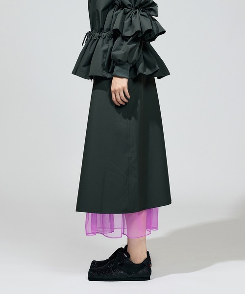 NON TOKYO（ノントーキョー）の「TULLE LAYERED NYLON SKIRT（スカート・レディース・アイボリー/ブラック/カーキ・FREE）」の8枚目の写真