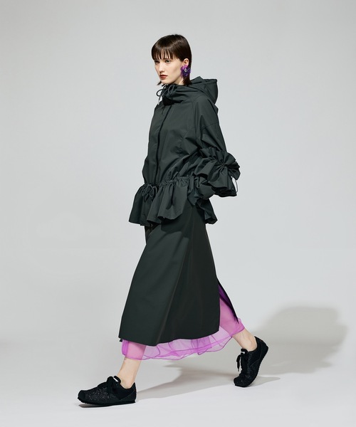 NON TOKYO（ノントーキョー）の「TULLE LAYERED NYLON SKIRT（スカート・レディース・アイボリー/ブラック/カーキ・FREE）」の5枚目の写真