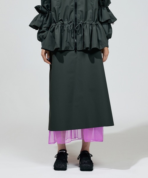 NON TOKYO（ノントーキョー）の「TULLE LAYERED NYLON SKIRT（スカート・レディース・アイボリー/ブラック/カーキ・FREE）」の7枚目の写真