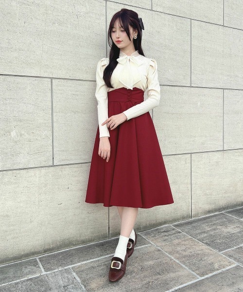 an another angelus（アンアナザーアンジェラス）の「チュールボウタイテレコロンT/ananotherangelus（Tシャツ/カットソー・レディース・アイボリー/ブラック/チャコールグレー・FREE）」の7枚目の写真