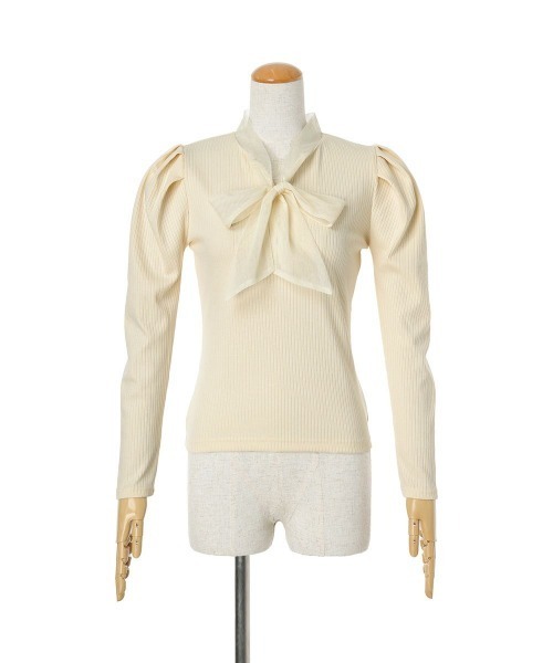 an another angelus（アンアナザーアンジェラス）の「チュールボウタイテレコロンT/ananotherangelus（Tシャツ/カットソー・レディース・アイボリー/ブラック/チャコールグレー・FREE）」の14枚目の写真