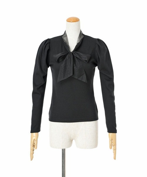 an another angelus（アンアナザーアンジェラス）の「チュールボウタイテレコロンT/ananotherangelus（Tシャツ/カットソー・レディース・アイボリー/ブラック/チャコールグレー・FREE）」の16枚目の写真