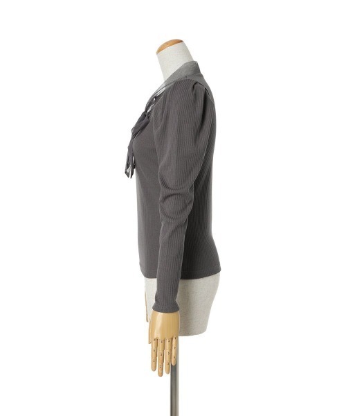 an another angelus（アンアナザーアンジェラス）の「チュールボウタイテレコロンT/ananotherangelus（Tシャツ/カットソー・レディース・アイボリー/ブラック/チャコールグレー・FREE）」の17枚目の写真