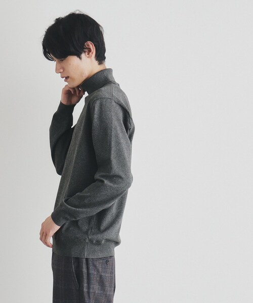 THE SHOP TK (ザ ショップ ティーケー )の「◆ライトポリタートルニット(ニット/セーター・メンズ・ブラック/ブラウン系その他/チャコールグレー・04/02/03)」の12枚目の写真
