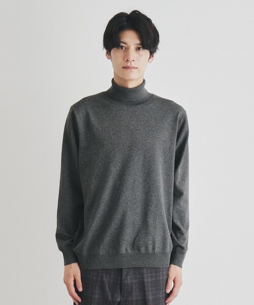 THE SHOP TK (ザ ショップ ティーケー )の「◆ライトポリタートルニット(ニット/セーター・メンズ・ブラック/ブラウン系その他/チャコールグレー・04/02/03)」の16枚目の写真