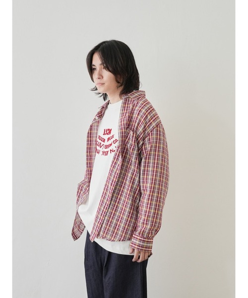 Bargiee(バージー)の「チェックシャツ 長袖 ユニセックス(シャツ/ブラウス・メンズ・レッド・L/M)」の20枚目の写真
