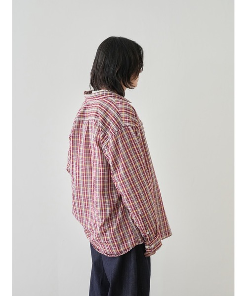 Bargiee(バージー)の「チェックシャツ 長袖 ユニセックス(シャツ/ブラウス・メンズ・レッド・L/M)」の21枚目の写真