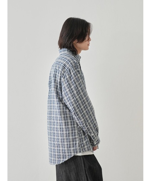 Bargiee(バージー)の「チェックシャツ 長袖 ユニセックス(シャツ/ブラウス・メンズ・レッド・L/M)」の15枚目の写真