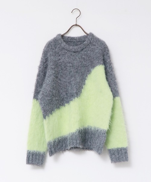 hunch(ハンチ)の「【新色追加】ニュアンス柄ブロッキングニット(ニット/セーター・レディース・ブラウン系その他/グレー系その他/ブラック系その他/ホワイト系その他・FREE)」の18枚目の写真