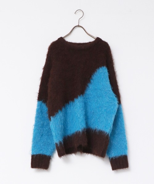 hunch(ハンチ)の「【新色追加】ニュアンス柄ブロッキングニット(ニット/セーター・レディース・ブラウン系その他/グレー系その他/ブラック系その他/ホワイト系その他・FREE)」の16枚目の写真