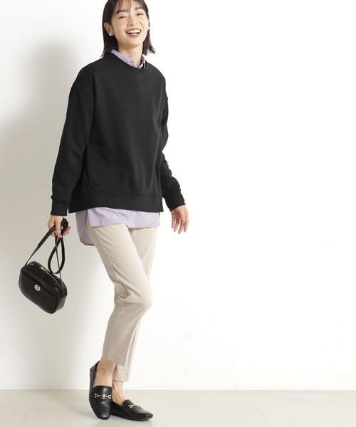 FOUND GOOD（ファウンドグッド）の「サイドZIPクリーンウラケ（スウェット・レディース・ブラウン系3/ブルー系2/アイボリー/ブラック/グレー系5・S/L/M）」の6枚目の写真