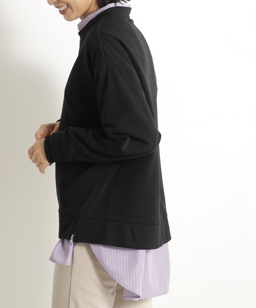 FOUND GOOD（ファウンドグッド）の「サイドZIPクリーンウラケ（スウェット・レディース・ブラウン系3/ブルー系2/アイボリー/ブラック/グレー系5・S/L/M）」の7枚目の写真